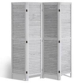Wood Room Divider, 4 Panel Folding Privacy Screen, 66.9 Inches Tall Indoor Wooden Partition, Portable Decoration Screen, for Room Separation, Hom