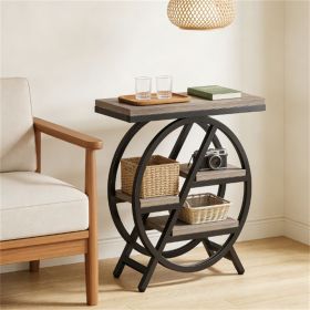Tea table, small side table, snack table, sofa table, coffee table, with storage rack