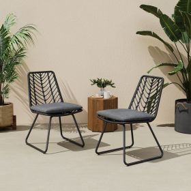 DEJA CHAIR,2PCS with 2 Cushions,Gray
