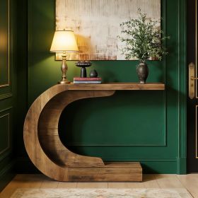 Console Table, C-Shaped Modern Accent Table Hallway Table