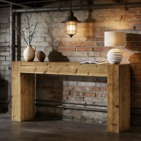 Console Table, Solid Wood Farmhouse Sofa Foyer Table for Entryway