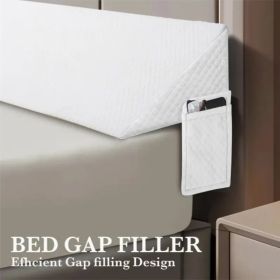 Air Layer Fabric Gap Pillow Diamond-shaped Pocket137x24.5x15cm (Option: White)