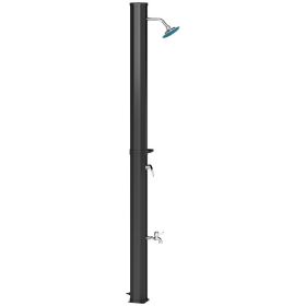 7.1FT Slolar Heated Outdoor Shower, 9.2 Gallon Outdoor Solar Shower For Backyard, Poolside, Beach, Spa (Option: Black)
